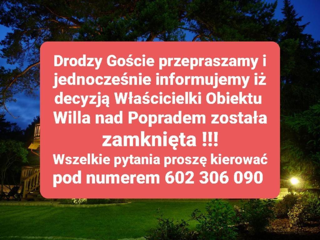 Bed and Breakfast Willa Nad Popradem à Piwniczna-Zdroj Extérieur photo